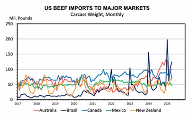 Brasil supera a Australia y Canadá en exportación de carne a EEUU