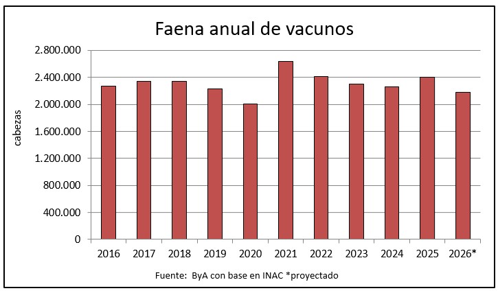 Faena en el segundo semestre debería subir 9% para alcanzar la meta que proyecta INAC