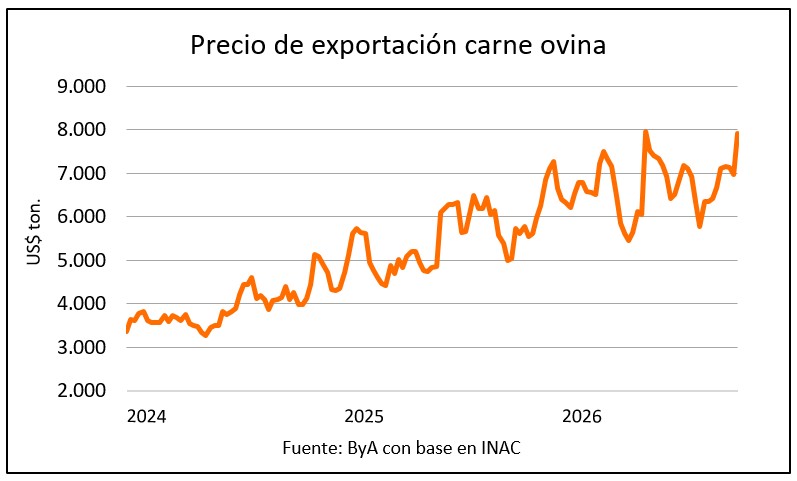 Salta el precio de exportación de la carne ovina